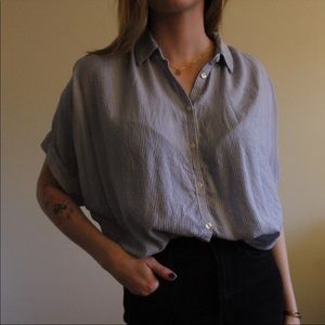 Lovely striped button-down blouse